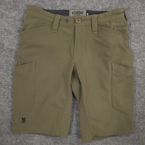 Chrome Industries Shorts Mens 28 Green Powell Cargo Performance Cycling Biking